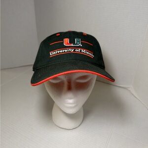 Vintage University Of Miami Hurricanes Hat The Game Snapback Cap NWT